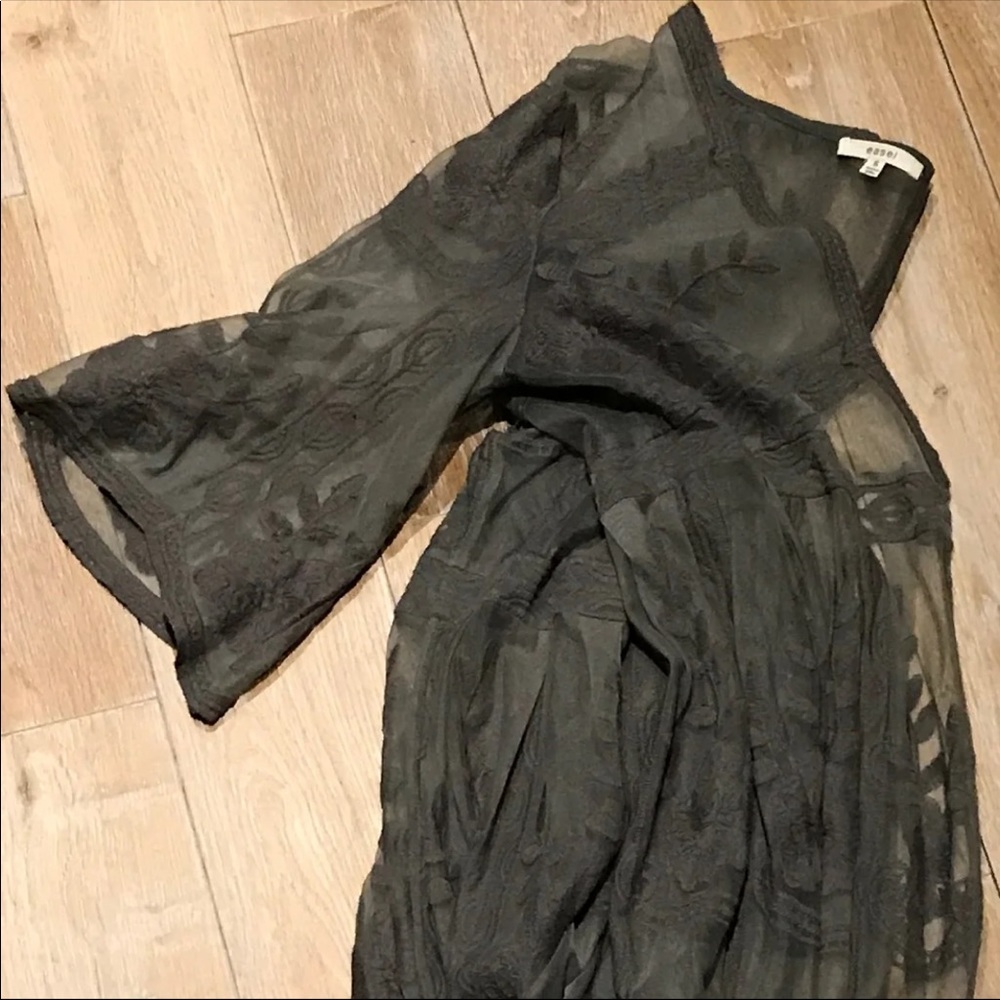 LAST ONE OLIVE LACE DUSTER KIMONO  (NOT BLACK - Picture 3 of 4